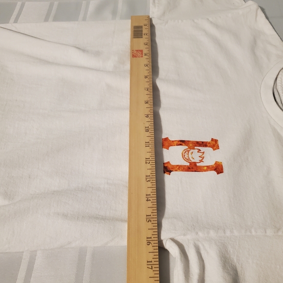 (4/$20) HUF Men's White T-Shirt with Orange Logo - Picture 10 of 11